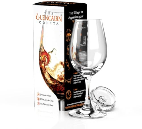 GLENCAIRN Copita Whiskey Glass in Gift Carton with Tasting Cap