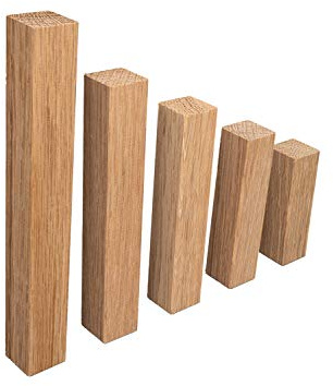 REESE | Universal Fussleisten Eckklotz Eckblock Ecke Eckturm | Eiche ROH | (ohne Fase), 65 mm / 20 Stück)