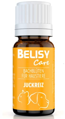 BELISY Juckreiz Bachblüten Kügelchen für Hunde & Katzen - gegen Juckreiz - Notfall Kügelchen für Haustiere - Fellpflege & Hautpflege - Original Mischung nach Dr. Bach - alkoholfrei -10g