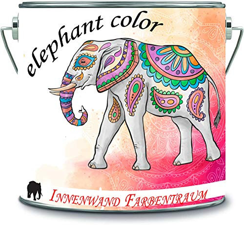 elephant color Vernice per pareti interne colorata, altamente coprente, priva di solventi, 1 vernice coprente (2 l, rosa antica)