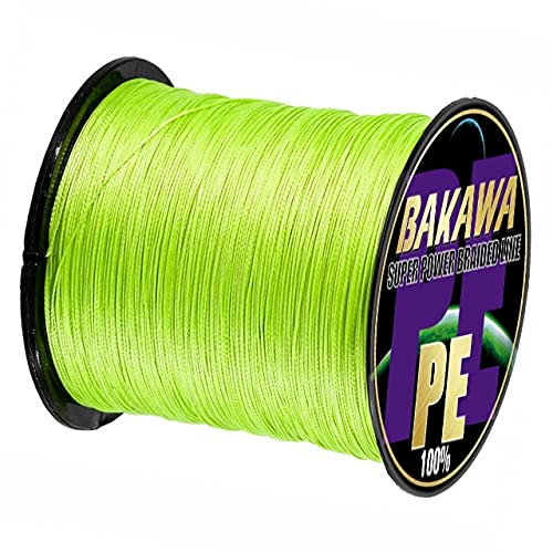 ​Angelschnur 4 geflochtene Angelschnur 30 0M 100M PE. Multifilament Carp Sea Saltwater Floating Draht Zubehör Fischdraht (Color : Green, Line Number : X4 100M 12LB 0.6)