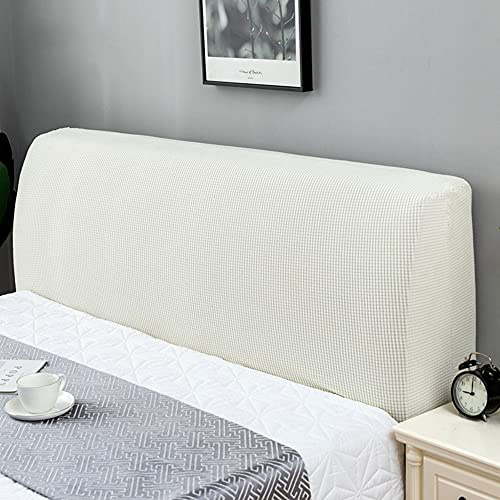 Duories Kopfteilbezug, dehnbar, Schutz für Schlafzimmer, 210-240 cm, Weiß