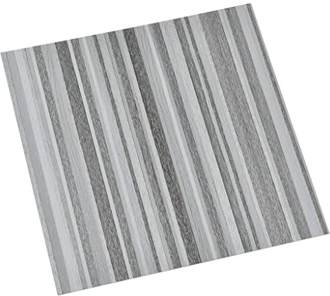 vidaXL 20x PVC Fliese Selbstklebend Vinylboden Laminat Dielen Planken Bodenbelag Vinyl-Fliesen Laminatboden Fußboden Wohnzimmer 1,86m² Hellgrau