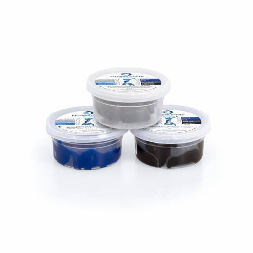 Fitness Knete DELUXE | 85 g | 3er SPAR-SET | fest