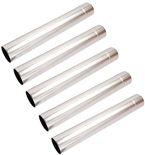 HpLive Tubo de humos de acero inoxidable, accesorio para chimenea, tubo de escape, L 400 x 60 mm de diámetro (5 unidades)