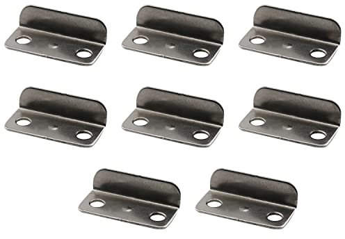 JCBIZ Lot de 8 gâches de tiroir à angle droit en métal pour maison, bureau, armoire, tiroir 2,9 x 1,4 x 0,9 cm