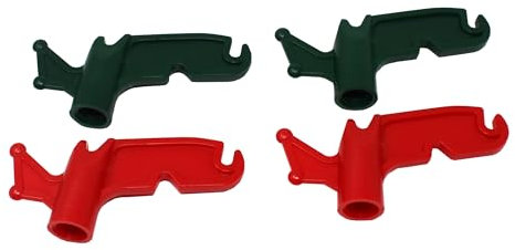 JSP Manufacturing Praktischer Haken aus Kunststoff, zum Anschrauben, Grün und Rot, 2 Stück