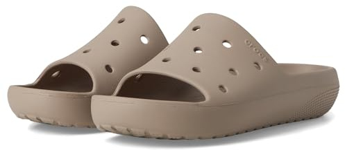 Crocs Unisex Adults Classic Slide v2, Taupe, 6 UK Men/7 UK Women