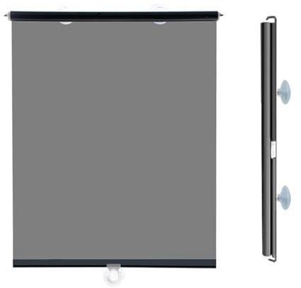 jiajulashou123 Sonnenschutz Rollo Verdunkelungsrollo mit Saugnäpfen Ohne Bohren Fensterrollo Rollo Sichtschutz Sonnenschutz Temporäre Jalousien für Fenster,UV Schutz (75x150cm)