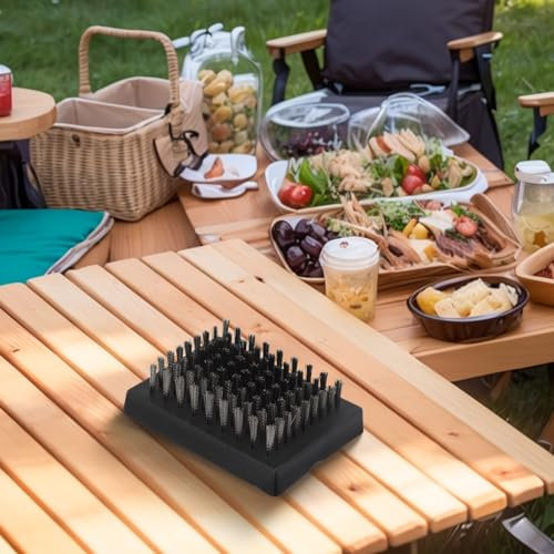 Testine di ricambio in acciaio per spazzola di pulizia della griglia del barbecue (4