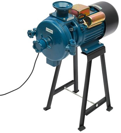VonVVer Elektrische Getreidemühle 2200W 1400 U/min - Schrotmühle mit Trichter für Getreide Mais Stroh Futter Getreidemahlmaschine Kornmühle für verschiedene Getreidearten