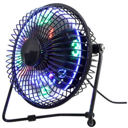 Hoement Ventilor Uhr 2st Led-lüfter Ventilatoren Fürs Büro Büroventilator Intelligente Uhr Usb-desktop-lüfter Led-tischventilator Herrenen Usb- - Tragbarer Black