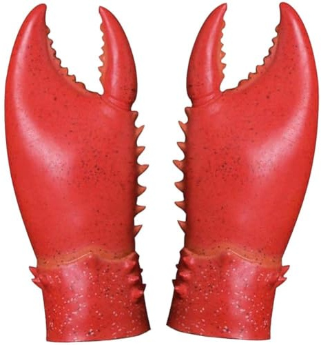 Haowul 1pair Lobster Claws Gloves Latex Claws Gloves Novelty Mittens Gloves Animal Costume Prop for Halloween Cosplay Party