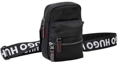 HUGO Herren Tasche Umhängetasche Schultertasche Crossbag Stewie Phone Pouch, Farbe:Schwarz, Artikel:-001 black