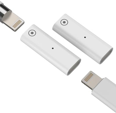 Adaptador Lightning cargador para Apple Pencil (lote de 2) para iPad de 1ª generación lápiz capacitivo accesorio para Apple Rechange Gen 1ere Pen Lightning adaptador cargador