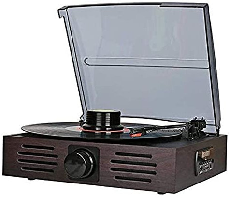CASEGO Gramophone Turntable Record Player Bluetooth Built-in Phono Pre-amp 3-Speed Belt-Driven with Adjustable Counterweight Magnetic Cartridge Vinyl