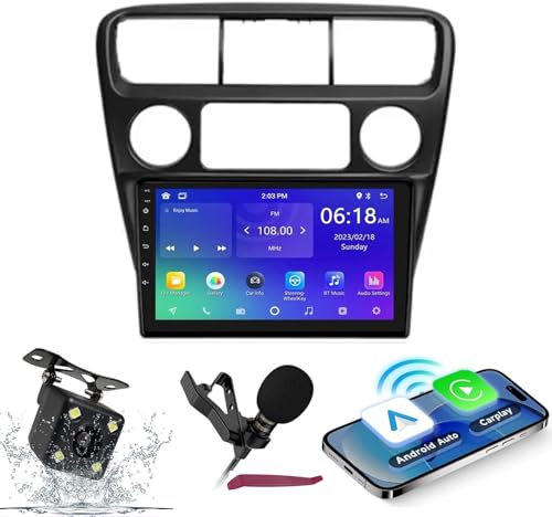 HXSQcar Android 14 Car Radio Navi for H-onda Accord 6 Year 1997-2002 9 Screen Radio with Wireless Carplay Android Car GPS Navigation support Bluetooth 5.0 HIFI FM 5G-WiFi SWC MIC Camera (M100S)