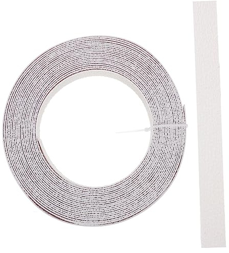 NULYLU 10 Meter Selbstklebender Kantenanleimstreifen aus Pvc in Weiß Elastisches und Glattes Furnierband zur Möbelrestaurierung für Schränke und Schreibtische