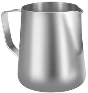 Milchkännchen 2 stücke Milchaufschäumer Krug Edelstahl Behälter 100 ML 350 ML 600 ML Aufschäumen Krug Kaffee Tassen Latte Barista espresso Maker Zubehör Milchkanne Edelstahl(350ML With Scale)