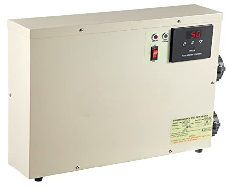 AIRYSSFU Bastuångmaskin, 11KW Electric Digital Water Heater Thermostat Swimming Pool Heater SPA Hot Tub Bath Heating Adjustable Temperature(15KW)