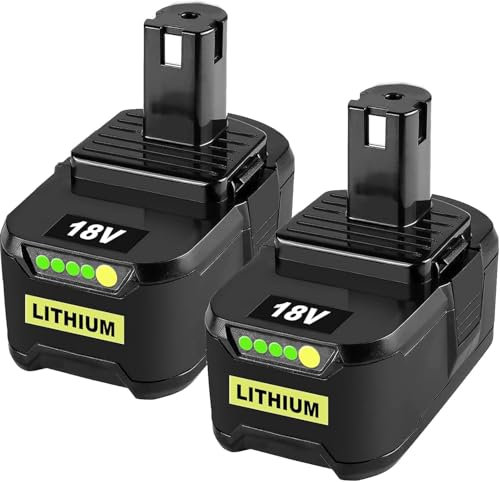 8.0Ah Ersatzakku für P108 Ryobi 18V Akku RB18L50 RB18L40 RB18L25 BPL-1815 BPL-1820G BPL18151 BPL1820 P104 P105 P107 Werkzeugen Akku mit LED-Anzeige (8.0-2)