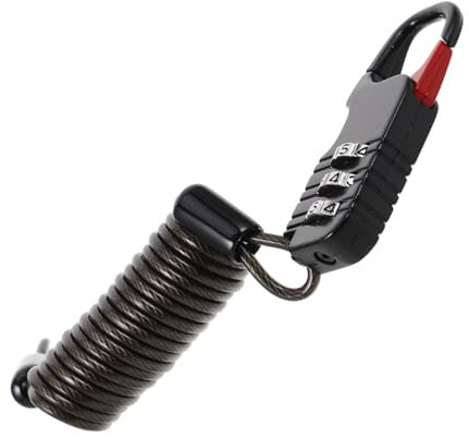 UPKOCH Kombiniertes Kabel Und Zahlenschloss Für Fahrrad Und Helm Sicherer Diebstahlschutz Tragbar Aus Robustem Stahl Mit Zahlenkombination