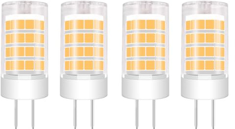 Zyrvolux G5.3 LED Lampe AC/DC 12V 3W ≙ 30W Halogen, GU5.3 / MR16 LED Lampe 3000K Warmweiß - [4er Pack] für Spot-Schienenlampen, Einbau-Haus- & Landschaftsbeleuchtung mit Klarglas-Linsendesign