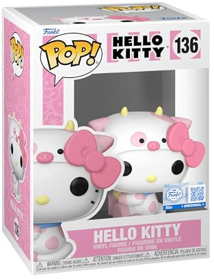 Funko Pop! Sanrio: Hello Kitty – Hello Kitty in Cow Cosplay – vinylsamlarfigur – presentidé – officiella handelsvaror – leksaker för barn och vuxna – animefans – modellfigur för samlare