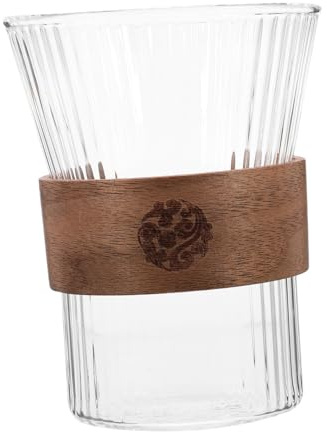 SOPOTUTU Bicchiere da Bagno in Vetro Portaspazzolino, Tazza d'Acqua Trasparente per Uso Domestico, Accessorio Bagno Multifunzione Elegante e Resistente