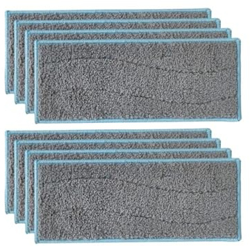 YHNNH Washable Wet Mopping Pads,Compatible For Roomba,Compatible For Braava, Jet M6 Robot Vacuum Cleaner Mop Cloths Rags Pads Replacement Cleaning Cloths(8pcs)
