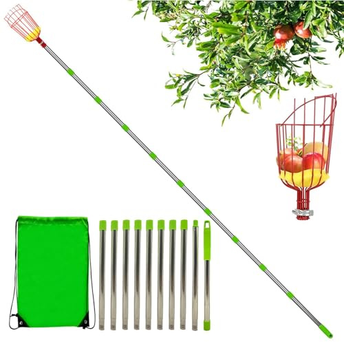 Fruit Picking Basket Lightweight Detachable Rustproof Portable