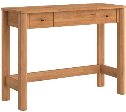 Walker Edison Penelope Modern Vanity with LED Light and Drawer Storage, 40 Inch, English Oak