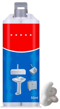 Pasta Reparadora De Porcelana 50 Ml De Pasta Reparadora De Azulejos De Cerámica Blanca, Sellador De Lechada Para Azulejos De Ducha Para Reparar Desportilladuras Y Grietas