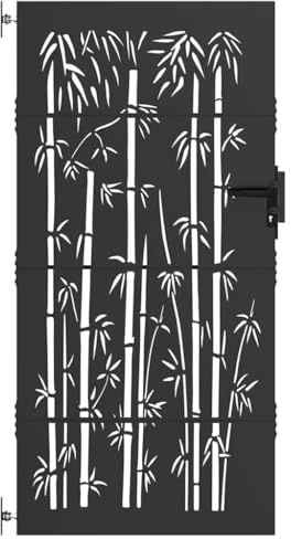 Générique Porte de Jardin Noir 85 x 175 cm Acier Peint par Poudre,Quincaillerie, Clôtures & barrières, Portillons, Noir (Poids 17.6KG)