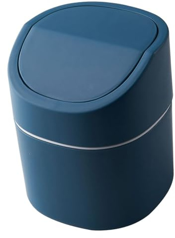 SAFIGLE Mini Pattumiera da Scrivania con Coperchio Cestino Portatile per Rifiuti da Tavolo Pratico e Compatto per Casa e Ufficio Apertura Ampia Odore per Spazi Ridotti