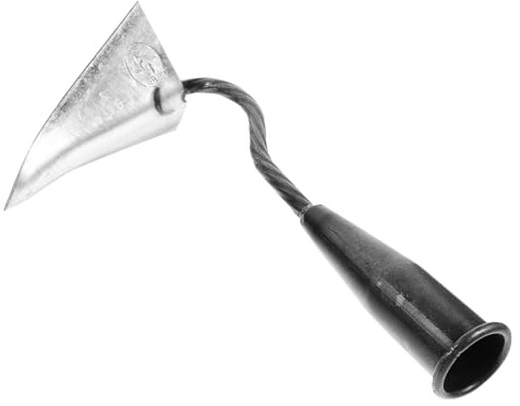 DIYEAH Azada Triangular Multiusos de Acero Inoxidable para Jardinería Herramienta Resistente para Deshierbar y Aflojar Suelo para Huertos y Plantación de Flores