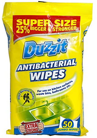 Duzzit ANTIBACTERIAL WIPES 50 JUMBO WIPES X12