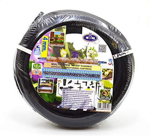 S&M Tuyau microporeux pour Irrigation Goutte à Goutte 4/6 mm x 15 mètres