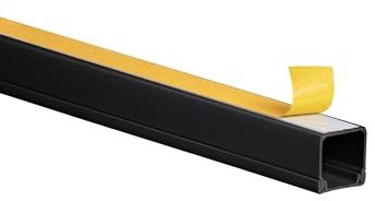 KOMIB Kabelkanal/Kabelkanäle - Verschiedene Größe - Schwarz - Selbstklebend - Je Stange 1M (10m, 20 x 20 mm)