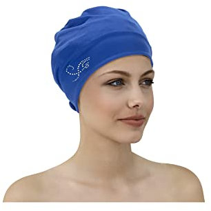 Fashy exklusive Badehaube mit Strasssteinen, 3479 53, blau