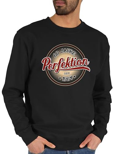 Sweater Pullover Sweatshirt Herren Damen - 60. Geburtstag - Sechzig Jahre Perfektion seit 1965 - XL - Schwarz - zum 60 1962 pulli 60.geburtstag geboren 1963 60-geburtstag geb sixty 60er sechzigster