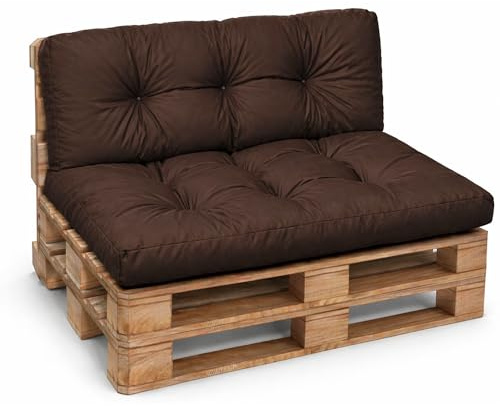 Cloud Pillow Palettenkissen 120 x 80 cm Europaletten Sitzkissen Outdoor | Wasserdicht Rückenkissen zum Garten, perfekte Kissen für Palettenmöbel, UV-beständiges Material mit OEKO-TEX