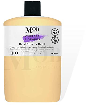 Designer & Fine Fragrance Reed Diffuser Oil Refill 100ml - Highly Concentrated (Cypress & Grapes)