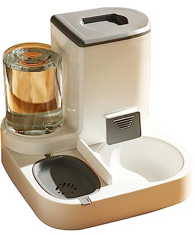 Glorlliant 2-in-1 Automatischer Futterspender für Haustiere, 2,2 l, automatischer Futterspender für Hunde, Katzen, Wasserspender, Schüssel, Reisebedarf, Futterspender für Hunde, Katzen, Haustiere