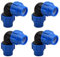 4 Pièces Raccord Coudé à 90 Degrés pour Tuyau d’eau PE de Compression, Connecteur Compatible avec Tuyaux en Polyéthylène PE80 et PE100, Raccords de Plomberie Coudés PN16, 25mm x 25 mm