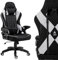 KRAKEN CHAIRS Gaming Stuhl Stoff - Schwarz-Weiss - Bürostuhl - Ergonomisch Computer Stuhl Gamer - 130 kg Belastbarkeit - Gamerstuhl - Gamingsessel - Gaming Chair Ergonomic - Gamingstuhl - PC-Stuhl