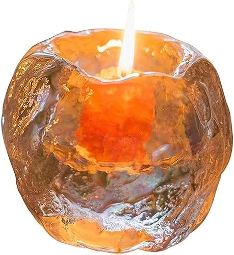Vintage-Kerzenhalter, tischdekorierte Kerzenhalter, Kandelaber-Kerzenständer, Kristallglas-Kerzenhalter for den Innen-Desktop for Candlelight-Dinner (Farbe: transparent, Größe: 11 x 8,5 cm) (Farbe: tr