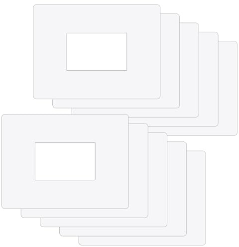 ilSALVAMURO® - 10 SALVAMURO SALVAPERETE transparentes encajables para interruptores rectangulares de 1, 2, 3 módulos, grosor de 1 mm, rígidos para placas de interruptores - Protectores de pared