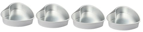 BESTonZON 4pezzi Stampo Per Torte Cuore Lega Di Antiaderente e Riutilizzabile Per Torte e Dolci Fatti Casa