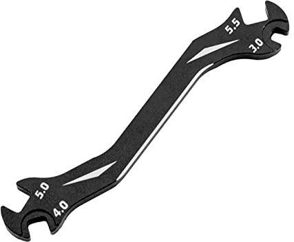 COMETX Remote Control Car Model Tool Remote Control Car Model Tool Nut Spanner Multi Turnbuckle Wrench 3mm 4mm 5mm 5.5mm Remote Control Replacement Parts Wrench Spanner(Black)